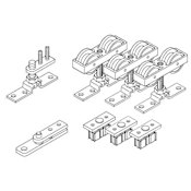 Hafele HAWA Bifold Fitting Set for Six 66 Lb. Sliding / Folding Panels for Interior Partitions N/A