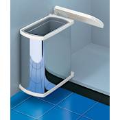 Hafele 19 Quart Side Panel Mount Stainless Steel Pivot-Out Waste Bin Stainless Steel
