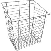 Hafele 17 Inch Wide Slanted Steel Laundry Hamper Chrome