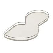 Hafele LeMans II Series 15 Inch Long Right Swing Corner Pull Out Shelf Chrome / White