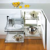 Hafele Magic Corner II Base Corner Unit System Frame for Left Hand Swinging Door Silver