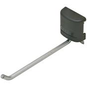 Hafele 5-3/8" Long Single Tool Hook for Omni Track Organization System Matte Aluminum