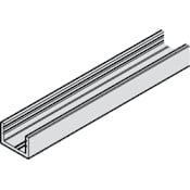 Hafele HAWA Junior 13-Foot 1.5-Inch Aluminum Bottom / Wall Profile for Fixed Glass Aluminum