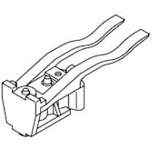 Hafele EKU Porta Track Stopper with Adjustable Retention Spring for Sliding Door Systems Gray