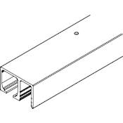Hafele HAWA Junior 19-Foot 8-Inch Aluminum Upper Track for 264 Lb. Sliding Door with Pocket for Fixed Glass Aluminum