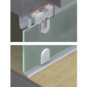 Hafele HAWA Junior Fitting Set for Single 352 Lb. Top Hung Sliding Glass Door without Upper Track N/A