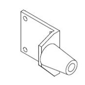 Hafele Straightaway Medium-Duty Screw Mounted Door Stop for Top Hung Sliding Door System Aluminum