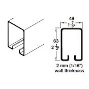 Hafele Straightaway 9-Foot 10-Inch Long Steel Top Track for 880 Lb. Sliding Barn Door Applications Steel