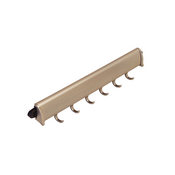 Hafele 17-7/8" 8 Hook Synergy Elite Belt Rack with Full Extension Slide Polished Chrome