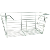 Hafele 17 Inch Wide Wire Closet Basket with 12 Inch Slides Crome