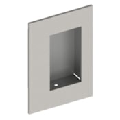 Hager Trim and Auxiliary 3-1/2 Inch x 5 Inch Flush Cup Door Pull from the Pulls Collection Satin Stainless
