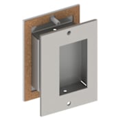 Hager 3-1/2" x 5" Security Back to Back Flush Pull Set from the Pulls Collection Satin Stainless