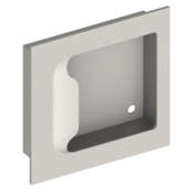 Hager 5" x 5" ADA Compliant Flush Cup Door Pull with Interior Screw Mounting from the Pulls Collection Satin Stainless