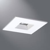 Halo H4 4" Square Baffle Trim with Glass Lens White / White