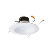 Halo 5" and 6" Retrofit Soft White LED Recessed Light with Baffle Trim White