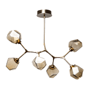 Hammerton Studio Gem 38" Wide 6 Light Hand Blown Glass LED Modern Branch Chandelier Configure Below