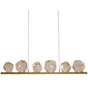 Hammerton Studio Gem 44" Wide 10 Light Hand Blown Glass LED Linear Suspension Configure Below