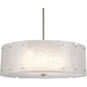 Hammerton Studio Textured Glass 30" Wide Artisan Crafted 4 Light Drum Chandelier Configure Below