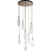 Hammerton Studio Aalto 27" Wide Artisan Crafted Geometric Optic Glass 8 Light Pendant Configure Below