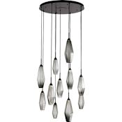 Hammerton Studio Aalto 33" Wide Artisan Crafted Geometric Optic Glass 11 Light Pendant Configure Below
