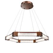 Hammerton Studio Axis 35" Wide LED Ring Chandelier with Glacier Clear Glass Shades Configure Below