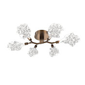 Hammerton Studio Blossom 32" Wide LED Semi-Flush Ceiling Fixture with Clear Blossom Blown Glass Shades Configure Below