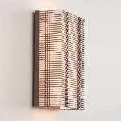 Hammerton Studio Downtown Mesh 2 Light 13" Tall ADA Compliant Wall Sconce - Candelabra (E12) with Frosted Glass Inner and Finished to Match Metal Outer Shade Flat Bronze