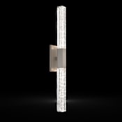Hammerton Studio Axis 2 Light 26" Tall LED Wall Sconce - 2700K Beige Silver / Clear