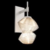 Hammerton Studio Mesa 18" Tall LED Wall Sconce - 2700K Beige Silver / Mesa Amber