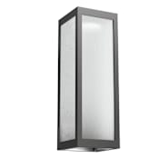 Hammerton Studio Single Box 18" Tall LED Outdoor Wall Sconce with Frosted Seedy Glass Shade Configure Below