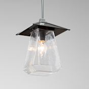 Hammerton Studio Outdoor 9" Wide Outdoor Mini Single Pendant - Medium (E26) with Clear Glass Shade Argento Grey