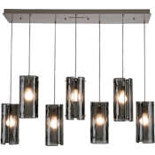 Hammerton Studio Textured Glass 46" Wide Artisan Crafted 7 Light Linear Pendant Configure Below