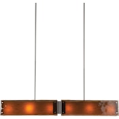 Hammerton Studio Textured Glass 44" Wide Artisan Crafted 6 Light Linear Chandelier Configure Below