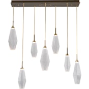 Hammerton Studio Aalto 45" Wide Artisan Crafted Geometric Optic Glass 7 Light Linear Pendant Configure Below
