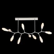Hammerton Studio Aalto 10 Light 68" Wide LED Abstract Chandelier - 3000K Beige Silver / Amber
