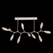Hammerton Studio Aalto 10 Light 68" Wide LED Abstract Chandelier - 2700K Beige Silver / Amber