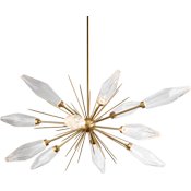 Hammerton Studio Rock Crystal 53" Wide 12 Light Hand Blown Glass LED Oval Starburst Chandelier Configure Below