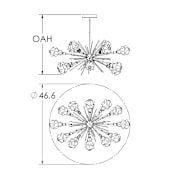 Hammerton Studio Blossom 12 Light 46" Wide LED Sputnik Chandelier Configure Below