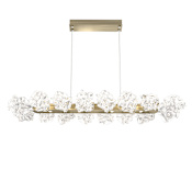 Hammerton Studio Blossom 48" Wide LED Linear Chandelier with Clear Blossom Blown Glass Shades Configure Below