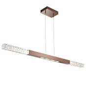 Hammerton Studio Axis 48" Wide LED Linear Chandelier with Glacier Clear Glass Shades Configure Below