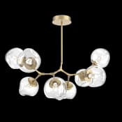 Hammerton Studio Nebula 8 Light 41" Wide LED Abstract Chandelier - 3000K Gilded Brass / Geo Clear