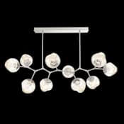 Hammerton Studio Nebula 8 Light 41" Wide LED Abstract Chandelier - 2700K Beige Silver / Floret Amber