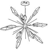 Hammerton Studio Rock Crystal 49" Wide 12 Light Hand Blown Glass LED Starburst Chandelier Configure Below