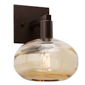 Hammerton Studio Coppa 11" High Artisan Crafted Optic Glass Wall Sconce Configure Below