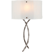 Hammerton Studio Ironwood 20" High Artisan Crafted Wall Sconce with Hand Textured Glass and Sculpted Steel Configure Below