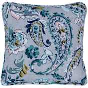 Hanover 16" Square Botanical Patterns and Designs Throw Pillow With Foam Gray