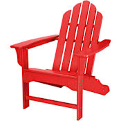 Hanover All-Weather 38-1/2 Inch Tall Polywood Outdoor Adirondack Chair Sunset Red