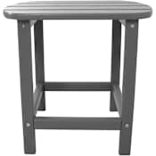 Hanover All-Weather 19" Wide Polywood Outdoor Side Table Gray