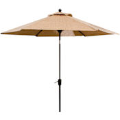 Hanover Monaco 9 Foot Tall Aluminum Framed Outdoor Umbrella Cedar