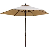 Hanover Traditions 9 Foot Tall Aluminum Framed Outdoor Umbrella Natural Oat